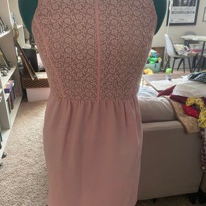 Tank Dress with Lace Overlay Bodice